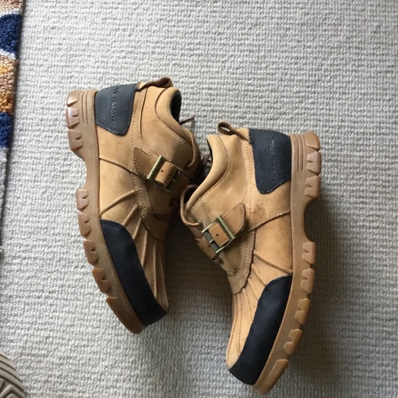 Ralph Lauren Tan Leather Duck Boots with Black Trim main image 16